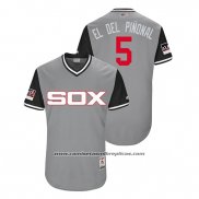 Camiseta Beisbol Hombre Chicago White Sox Yolmer Sanchez 2018 LLWS Players Weekend El Del Pinonal Gris