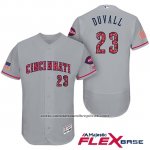 Camiseta Beisbol Hombre Cincinnati Reds 2017 Estrellas Y Rayas 23 Adam Duvall Gris Flex Base Camiseta Beisbol Hombre Cincinnati Reds 2017 Estrellas Y Rayas 23 Adam Duvall Gris Flex Base