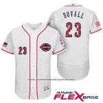 Camiseta Beisbol Hombre Cincinnati Reds 2017 Estrellas Y Rayas 28 Adam Duvall Blanco Flex Base Camiseta Beisbol Hombre Cincinnati Reds 2017 Estrellas Y Rayas 28 Adam Duvall Blanco Flex Base
