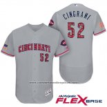Camiseta Beisbol Hombre Cincinnati Reds 2017 Estrellas Y Rayas 52 Tony Cingrani Gris Flex Base