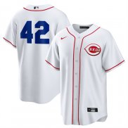 Camiseta Beisbol Hombre Cincinnati Reds 2025 Jackie Robinson Day Primera Replica Blanco