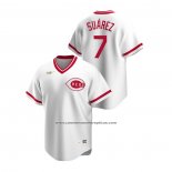 Camiseta Beisbol Hombre Cincinnati Reds Eugenio Suarez Cooperstown Collection Primera Blanco