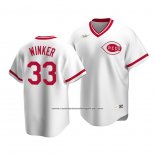 Camiseta Beisbol Hombre Cincinnati Reds Jesse Winker Cooperstown Collection Primera Blanco