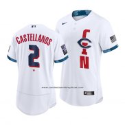 Camiseta Beisbol Hombre Cincinnati Reds Nick Castellanos 2021 All Star Autentico Blanco
