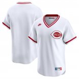 Camiseta Beisbol Hombre Cincinnati Reds Throwback Cooperstown Collection Limited Blanco