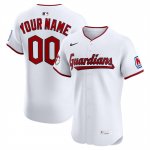 Camiseta Beisbol Hombre Cleveland Guardians Elite Personalizada Blanco
