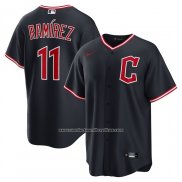 Camiseta Beisbol Hombre Cleveland Guardians Jose Ramirez Alterno Replica Azul