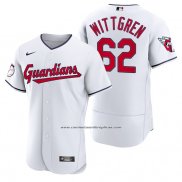Camiseta Beisbol Hombre Cleveland Guardians Nick Wittgren Autentico Primera Blanco