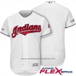 Camiseta Beisbol Hombre Cleveland Indians 2017 Postemporada Blanco Flex Base
