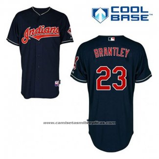 Camiseta Beisbol Hombre Cleveland Indians Michael Brantley 23 Azul Alterno Cool Base