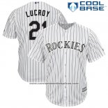 Camiseta Beisbol Hombre Colorado 21 Onathan Lucroy Blanco Cool Base