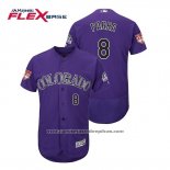 Camiseta Beisbol Hombre Colorado Rockies Gerardo Parra Flex Base Entrenamiento de Primavera 2019 Violeta