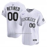 Camiseta Beisbol Hombre Colorado Rockies Retired Pick A Player Limited Blanco