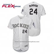 Camiseta Beisbol Hombre Colorado Rockies Ryan Mcmahon Autentico Collection Flex Base Blanco