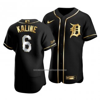 Camiseta Beisbol Hombre Detroit Tigers Al Kaline Golden Edition Autentico Negro