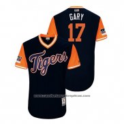 Camiseta Beisbol Hombre Detroit Tigers Grayson Greiner 2018 LLWS Players Weekend Gary Azul