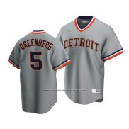 Camiseta Beisbol Hombre Detroit Tigers Hank Greenberg Cooperstown Collection Road Gris