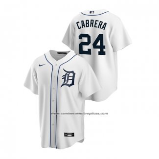 Camiseta Beisbol Hombre Detroit Tigers Miguel Cabrera Replica Primera Blanco
