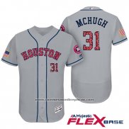 Camiseta Beisbol Hombre Houston Astros 2017 Estrellas y Rayas Collin Mchugh Gris Flex Base