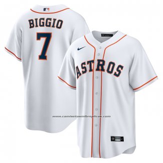 Camiseta Beisbol Hombre Houston Astros Craig Biggio Retired Primera Replica Blanco