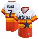 Camiseta Beisbol Hombre Houston Astros Craig Biggio Throwback Cooperstown Collection Limited Blanco