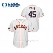 Camiseta Beisbol Hombre Houston Astros Gerrit Cole 2019 Postemporada Cool Base Blanco