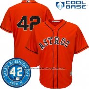 Camiseta Beisbol Hombre Houston Astros Jackie Robinson Cool Base Naranja