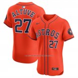Camiseta Beisbol Hombre Houston Astros Jose Altuve Alternate Elite Naranja
