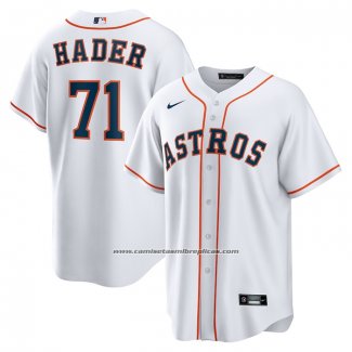 Camiseta Beisbol Hombre Houston Astros Josh Hader Primera Replica Blanco