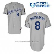 Camiseta Beisbol Hombre Kansas City Royals Mike Moustakas 8 Gris Cool Base