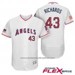 Camiseta Beisbol Hombre Los Angeles Angels 2017 Estrellas y Rayas Garrett Richards Blanco Flex Base Camiseta Beisbol Hombre Los Angeles Angels 2017 Estrellas y Rayas Garrett Richards Blanco Flex Base