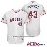 Camiseta Beisbol Hombre Los Angeles Angels 2017 Estrellas y Rayas Garrett Richards Blanco Flex Base