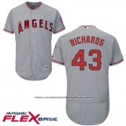 Camiseta Beisbol Hombre Los Angeles Angels Garrett Richards Gris Flex Base