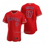 Camiseta Beisbol Hombre Los Angeles Angels Shohei Ohtani Autentico Alterno 2020 Rojo
