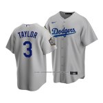 Camiseta Beisbol Hombre Los Angeles Dodgers Chris Taylor 2020 Replica Alterno Gris Camiseta Beisbol Hombre Los Angeles Dodgers Chris Taylor 2020 Replica Alterno Gris