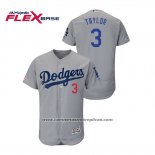 Camiseta Beisbol Hombre Los Angeles Dodgers Chris Taylor Flex Base Gris