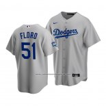Camiseta Beisbol Hombre Los Angeles Dodgers Dylan Floro 2020 Replica Alterno Gris