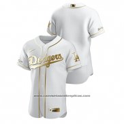 Camiseta Beisbol Hombre Los Angeles Dodgers Golden Edition Autentico Blanco