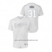 Camiseta Beisbol Hombre Los Angeles Dodgers Joc Pederson 2019 Players Weekend Autentico Blanco