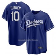 Camiseta Beisbol Hombre Los Angeles Dodgers Justin Turner Azul Alterno Replica Azul