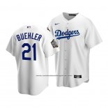 Camiseta Beisbol Hombre Los Angeles Dodgers Walker Buehler 2020 Replica Primera Blanco