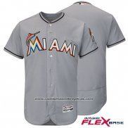 Camiseta Beisbol Hombre Miami Marlins Gris Flex Base