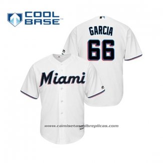 Camiseta Beisbol Hombre Miami Marlins Jarlin Garcia Cool Base Primera 2019 Blanco