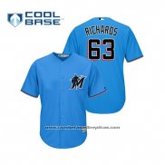 Camiseta Beisbol Hombre Miami Marlins Trevor Richards Cool Base Alterno 2019 Azul
