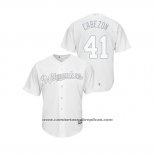 Camiseta Beisbol Hombre Milwaukee Brewers Junior Guerra 2019 Players Weekend Replica Blanco