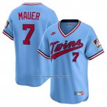 Camiseta Beisbol Hombre Minnesota Twins Joe Mauer Cooperstown Collection Limited Azul