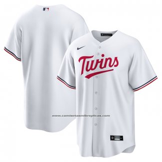 Camiseta Beisbol Hombre Minnesota Twins Primera Replica Big & Tall Blanco