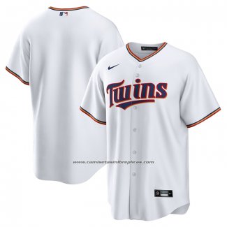 Camiseta Beisbol Hombre Minnesota Twins Primera Replica Blanco