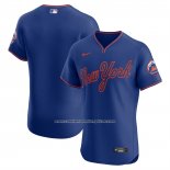 Camiseta Beisbol Hombre New York Mets Alterno 2 Elite Azul