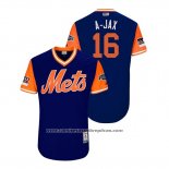 Camiseta Beisbol Hombre New York Mets Austin Jackson 2018 LLWS Players Weekend A Jax Azul